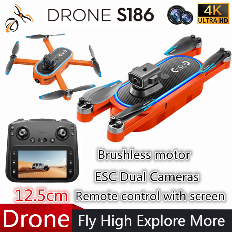 Drone Camera With Gimbal - 2025 S186 الطائرة بدون طيار المهنية