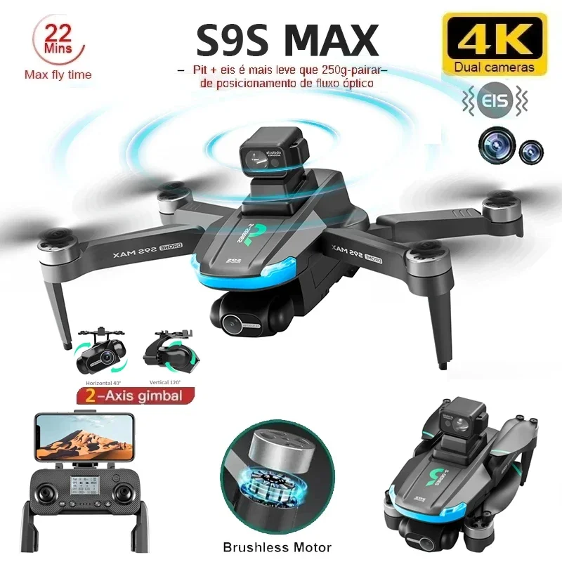 Drone Camera With Gimbal - جديد S9S ماكس طائرة صغيرة بدون