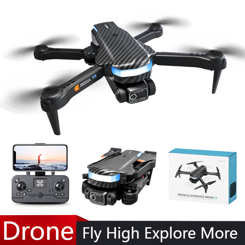 V8 طائرة بدون طيار احترافية صغ - مراجعة Drone Camera With Gimbal وسعره