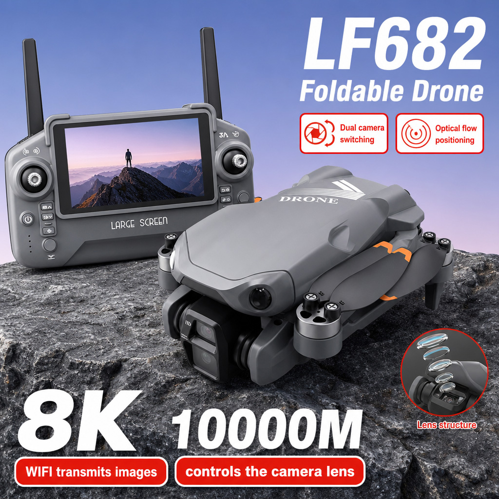طائرة بدون طيار LF682 للتصوير  - مراجعة Drone Camera With Gimbal وسعره