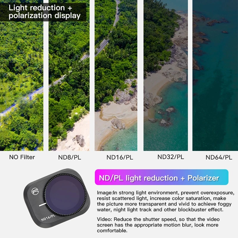 مجموعة فلاتر عدسة كاميرا الطائ - مراجعة Drone Camera Filter وسعره