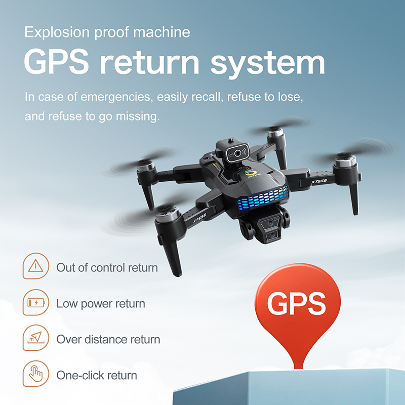 طائرة بدون طيار XT555 GPS جديد - مراجعة Drone Camera Professional وسعره