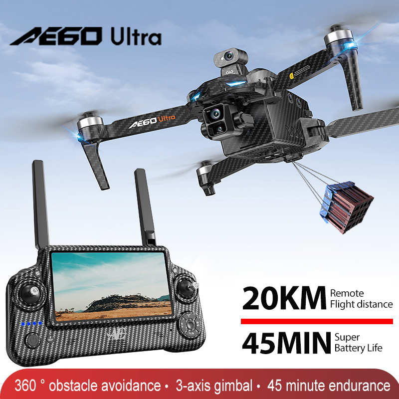 AE60 نظام تحديد المواقع بدون ط - مراجعة Drone Camera With Gimbal وسعره
