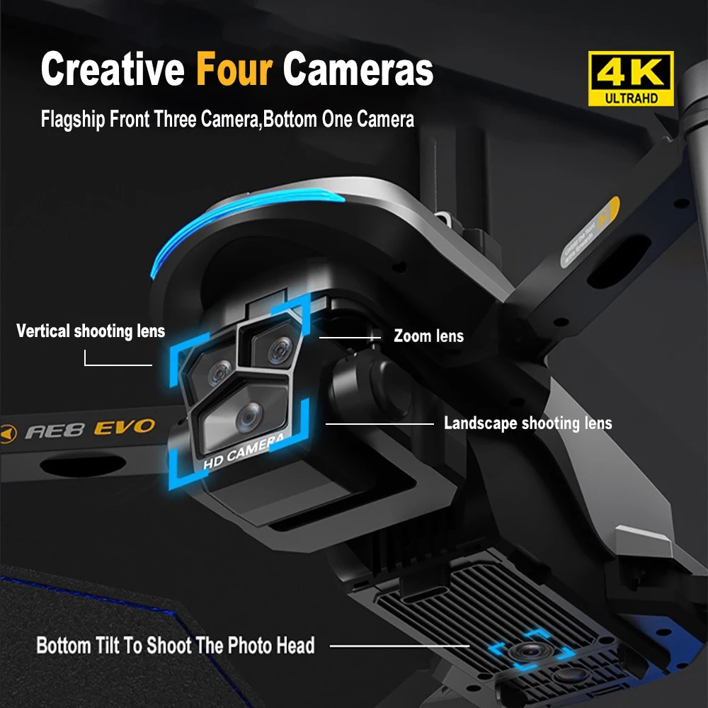 طائرة بدون طيار AE8 EVO احتراف - مراجعة Drone Camera Professional وسعره